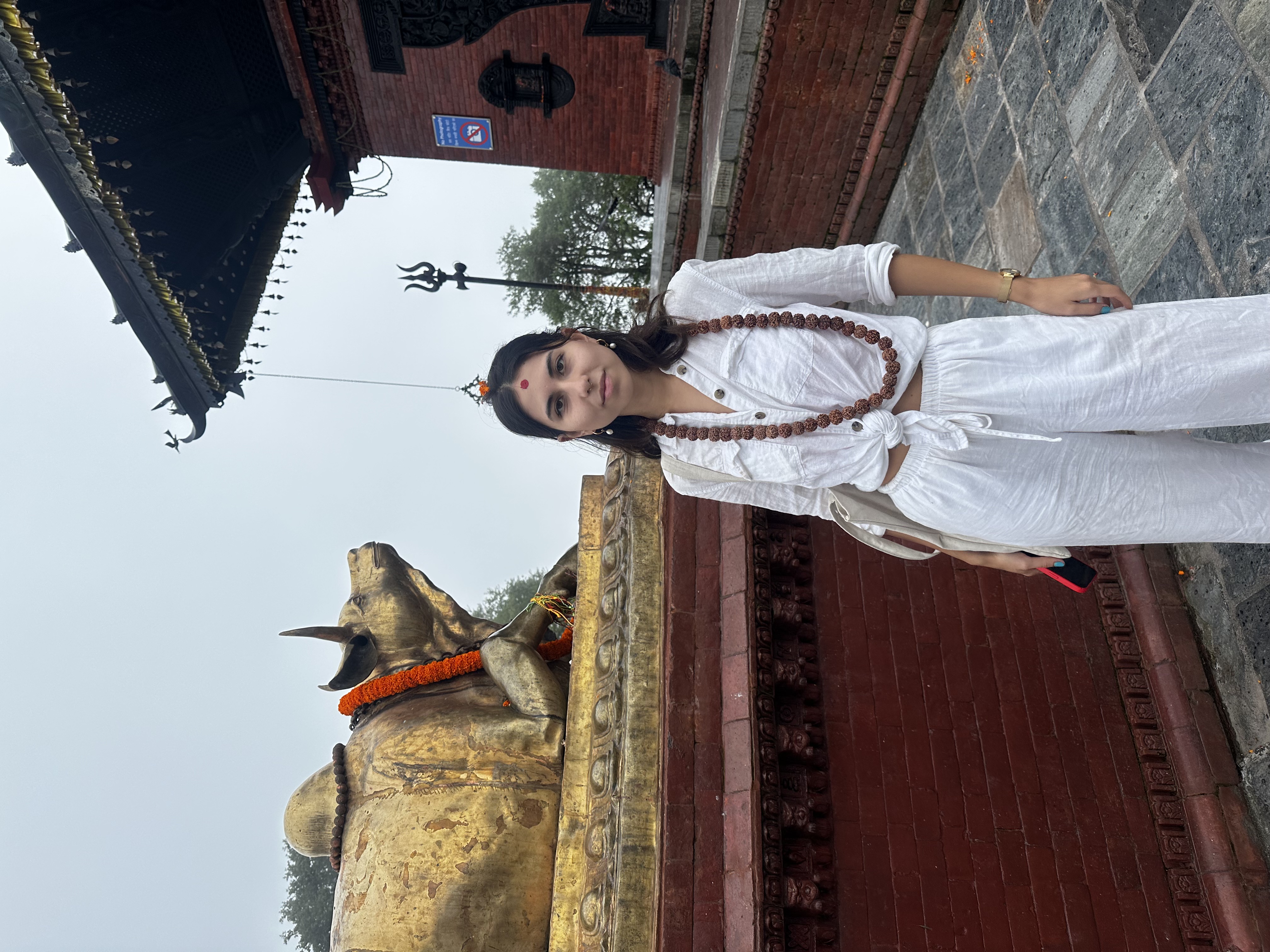 At a temple in Nepal